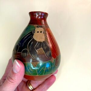 Small Costa Rica Monkey Vase